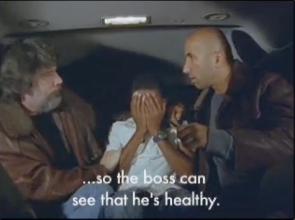 Hostage situation from short film.